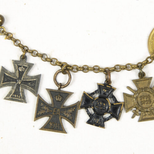 German World War I Braunschweig Frackkette mini medals with Ek2 + Ernst August Kreuz + Friedrich August Kreuz + Frontkämpfer EhrenkreuzGerman World War I Braunschweig Frackkette mini medals with Ek2 + Ernst August Kreuz + Friedrich August Kreuz + Frontkämpfer EhrenkreuzGerman World War I Braunschweig Frackkette mini medals with Ek2 + Ernst August Kreuz + Friedrich August Kreuz + Frontkämpfer EhrenkreuzGerman World War I Braunschweig Frackkette mini medals with Ek2 + Ernst August Kreuz + Friedrich August Kreuz + Frontkämpfer Ehrenkreuz