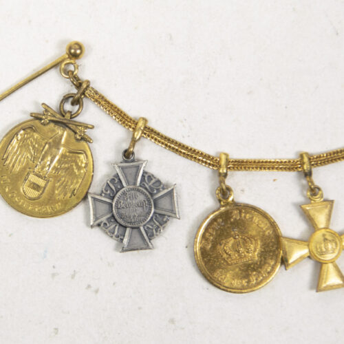 German World War I Frackkette mini medals with EK1 + Ek2 + Dienstauszeichnung + Austrian Commemorative medal + Kyffhäuser medalGerman World War I Frackkette mini medals with EK1 + Ek2 + Dienstauszeichnung + Austrian Commemorative medal + Kyffhäuser medalGerman World War I Frackkette mini medals with EK1 + Ek2 + Dienstauszeichnung + Austrian Commemorative medal + Kyffhäuser medalGerman World War I Frackkette mini medals with EK1 + Ek2 + Dienstauszeichnung + Austrian Commemorative medal + Kyffhäuser medal