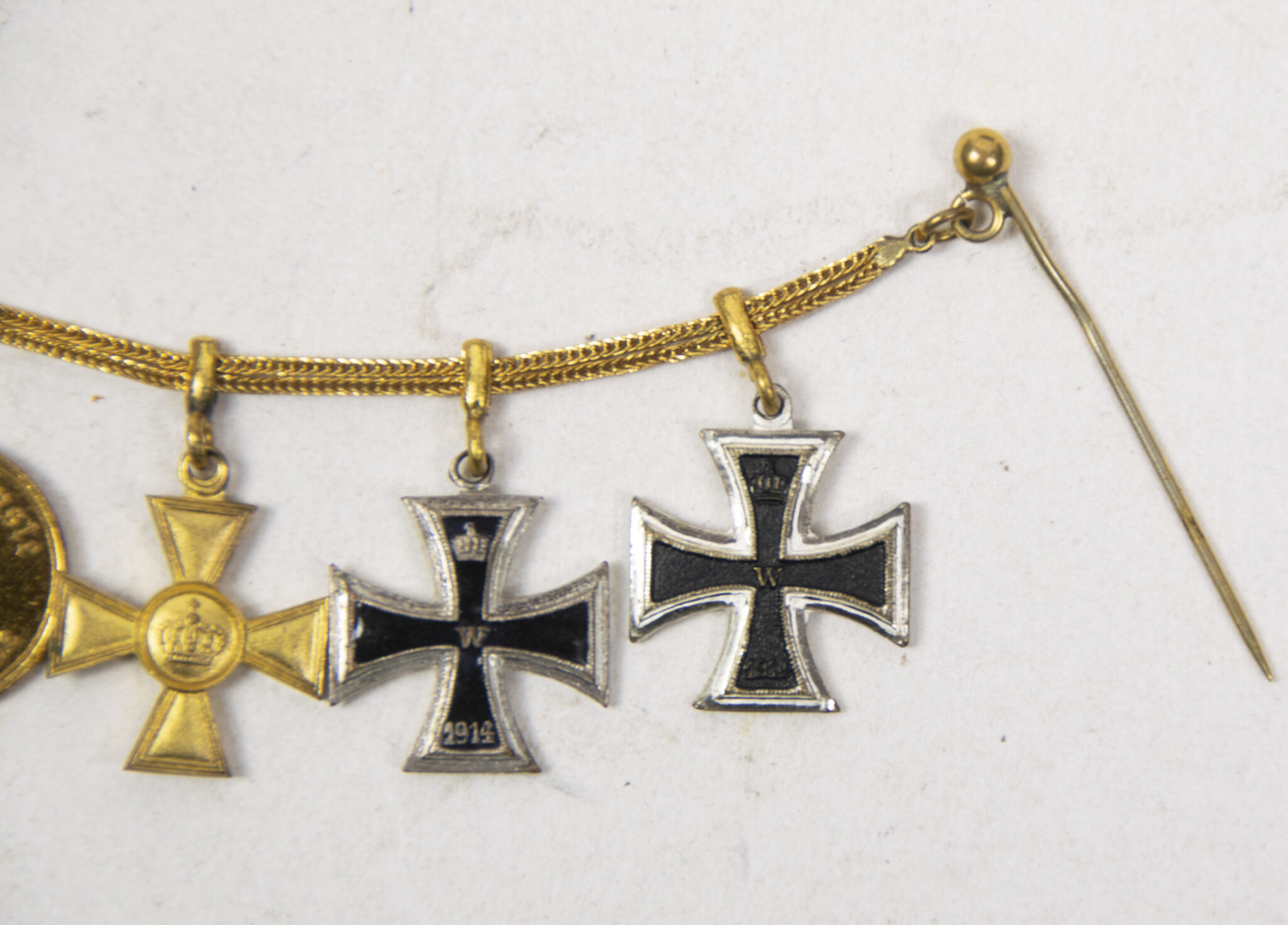 German World War I Frackkette mini medals with EK1 + Ek2 + Dienstauszeichnung + Austrian Commemorative medal + Kyffhäuser medalGerman World War I Frackkette mini medals with EK1 + Ek2 + Dienstauszeichnung + Austrian Commemorative medal + Kyffhäuser medalGerman World War I Frackkette mini medals with EK1 + Ek2 + Dienstauszeichnung + Austrian Commemorative medal + Kyffhäuser medalGerman World War I Frackkette mini medals with EK1 + Ek2 + Dienstauszeichnung + Austrian Commemorative medal + Kyffhäuser medal