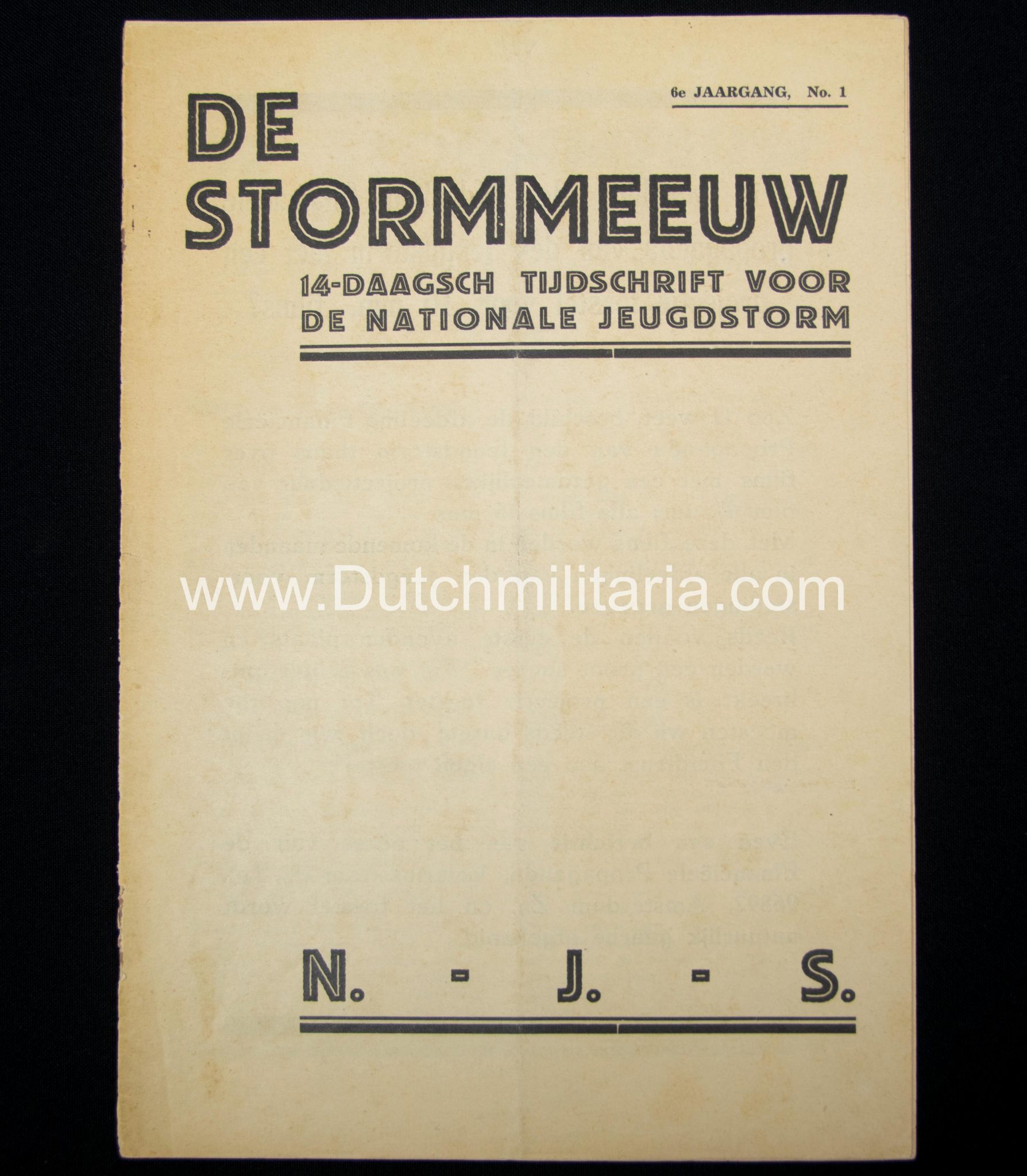 (NSB) Jeugdstorm - Stormmeeuw 6e Jaargang No.1 1940 - Extremely rare!!!