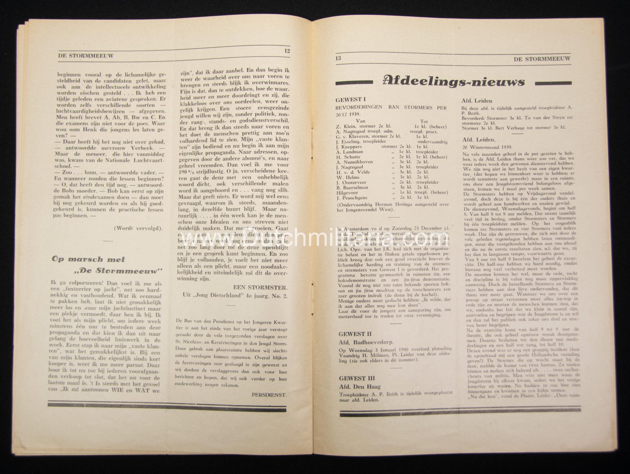 (NSB) Jeugdstorm - Stormmeeuw 6e Jaargang No.1 1940 - Extremely rare!!!