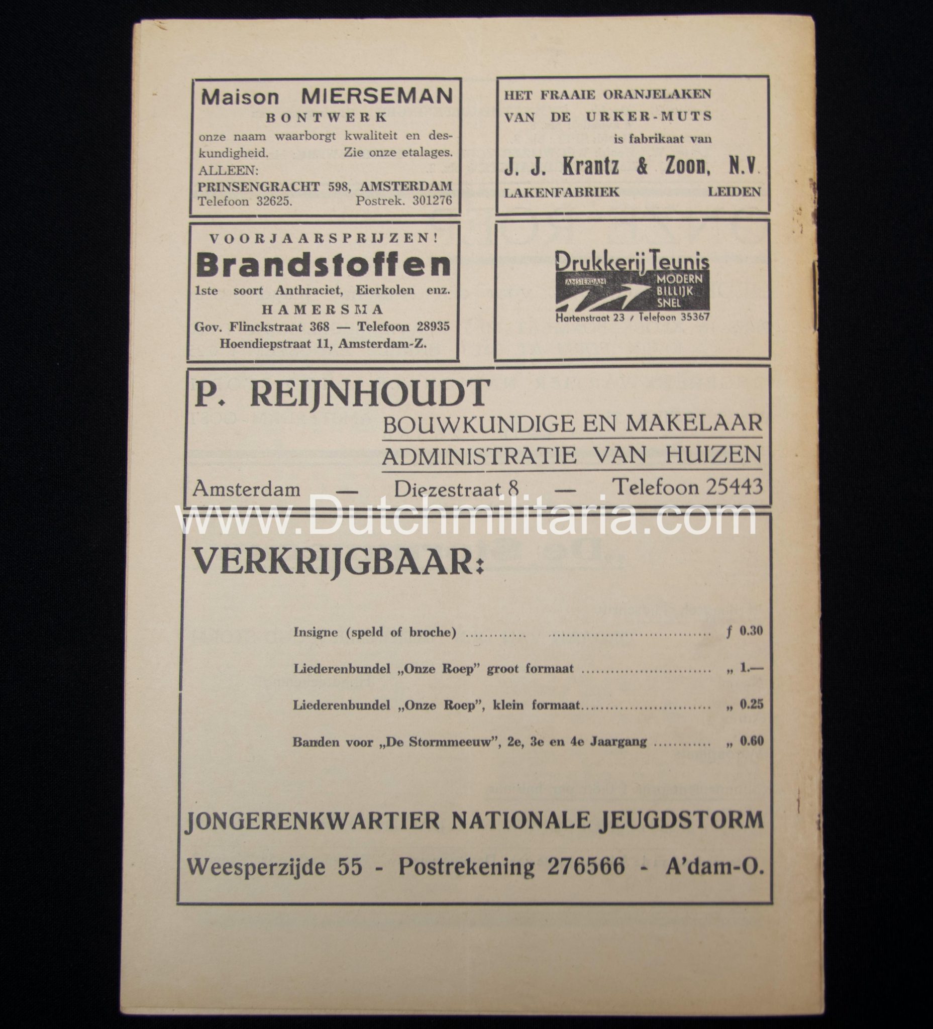 (NSB) Jeugdstorm - Stormmeeuw 6e Jaargang No.1 1940 - Extremely rare!!!