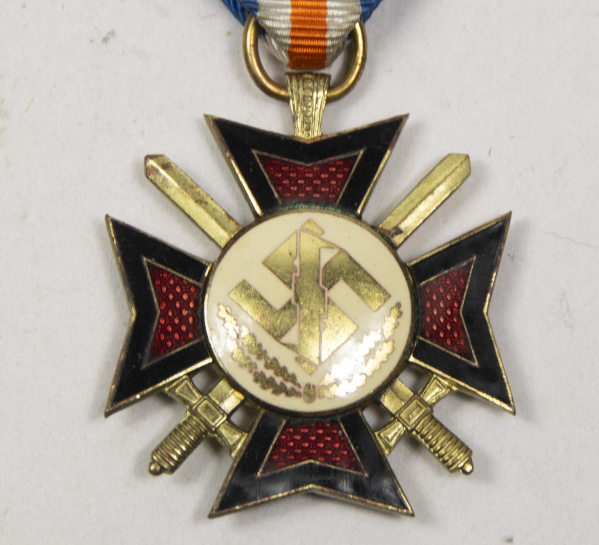 NSB OostlandkruisMussertkruis with swords + ribbon + case