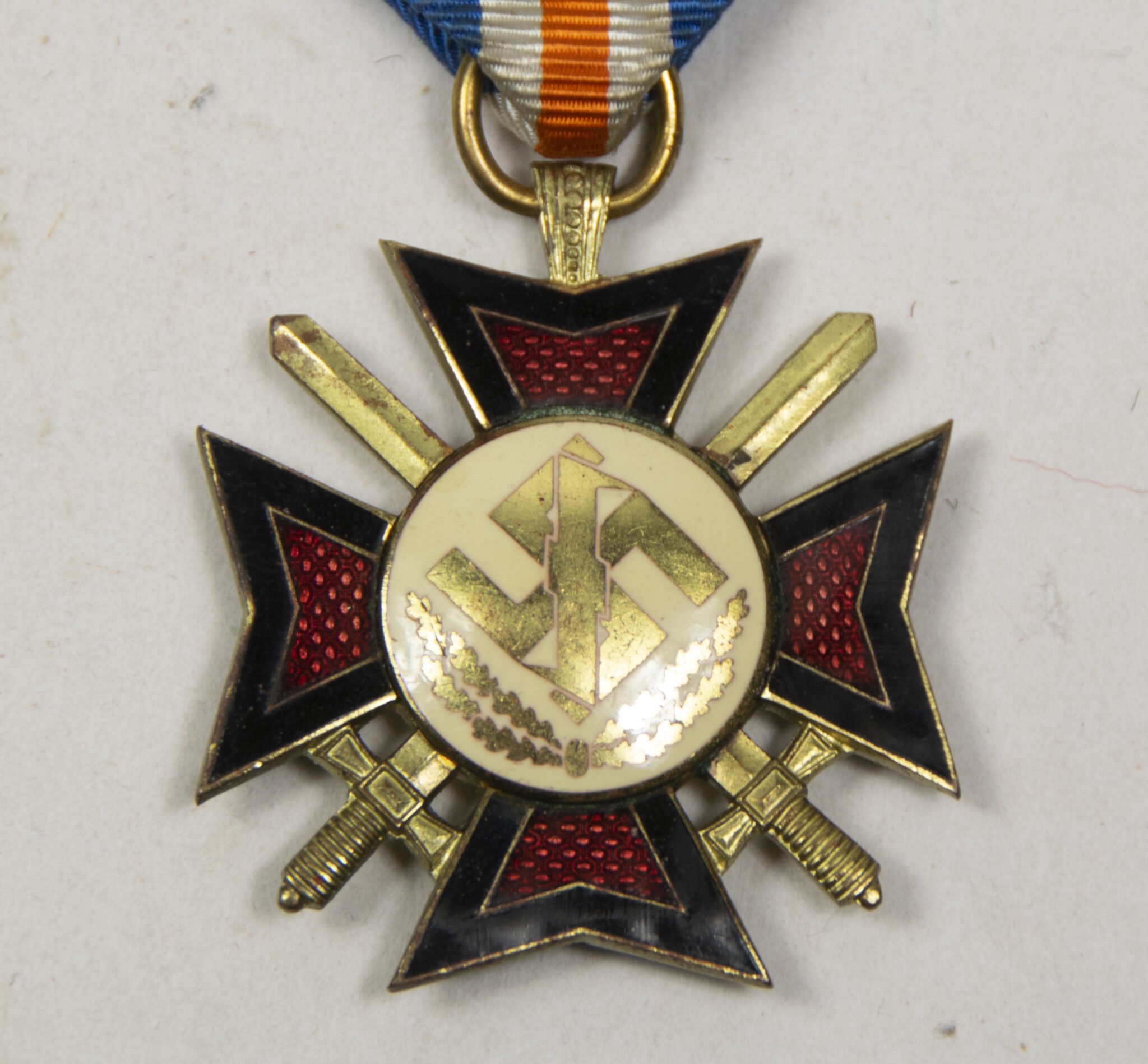 NSB OostlandkruisMussertkruis with swords + ribbon + case