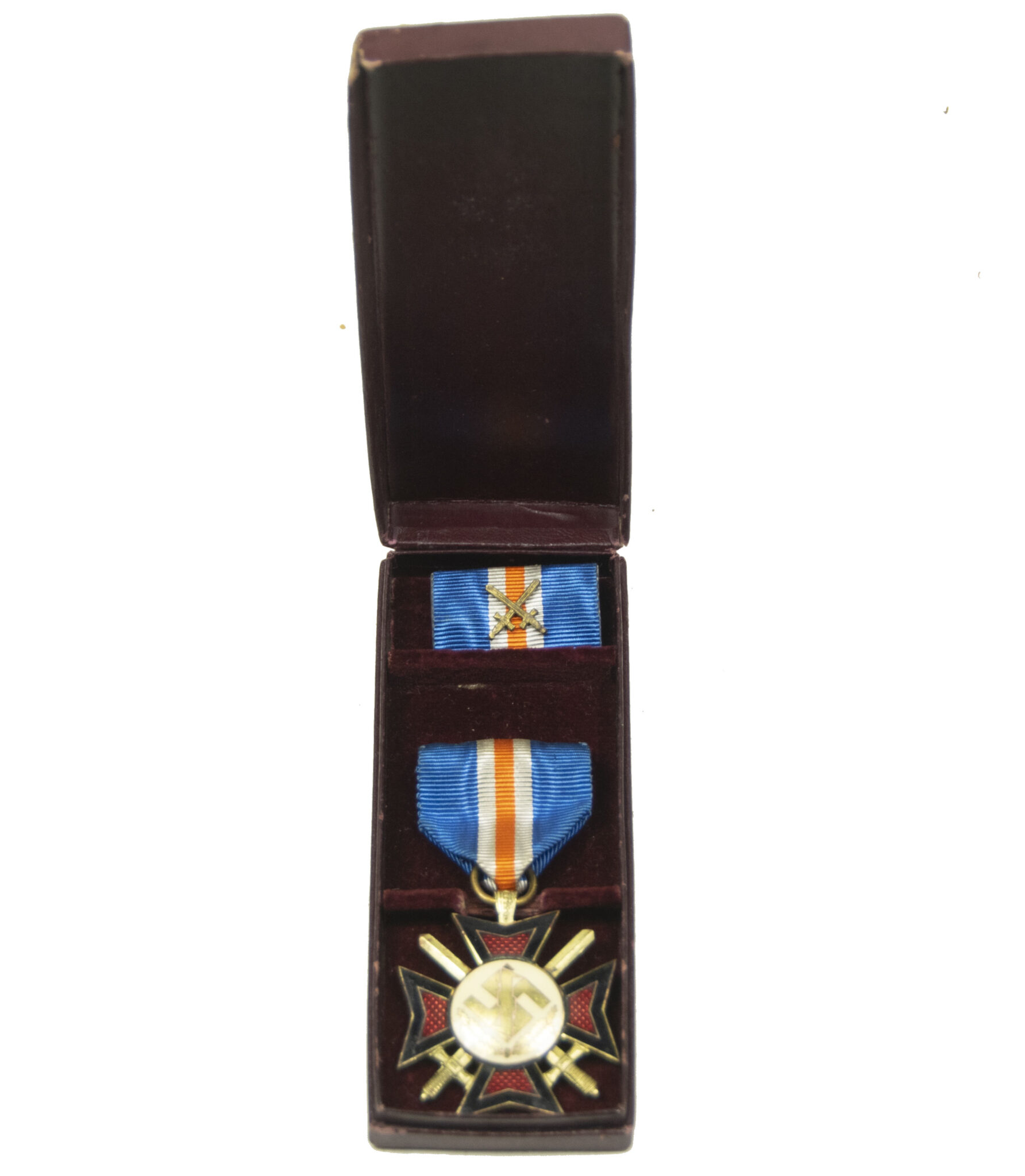 NSB OostlandkruisMussertkruis with swords + ribbon + case