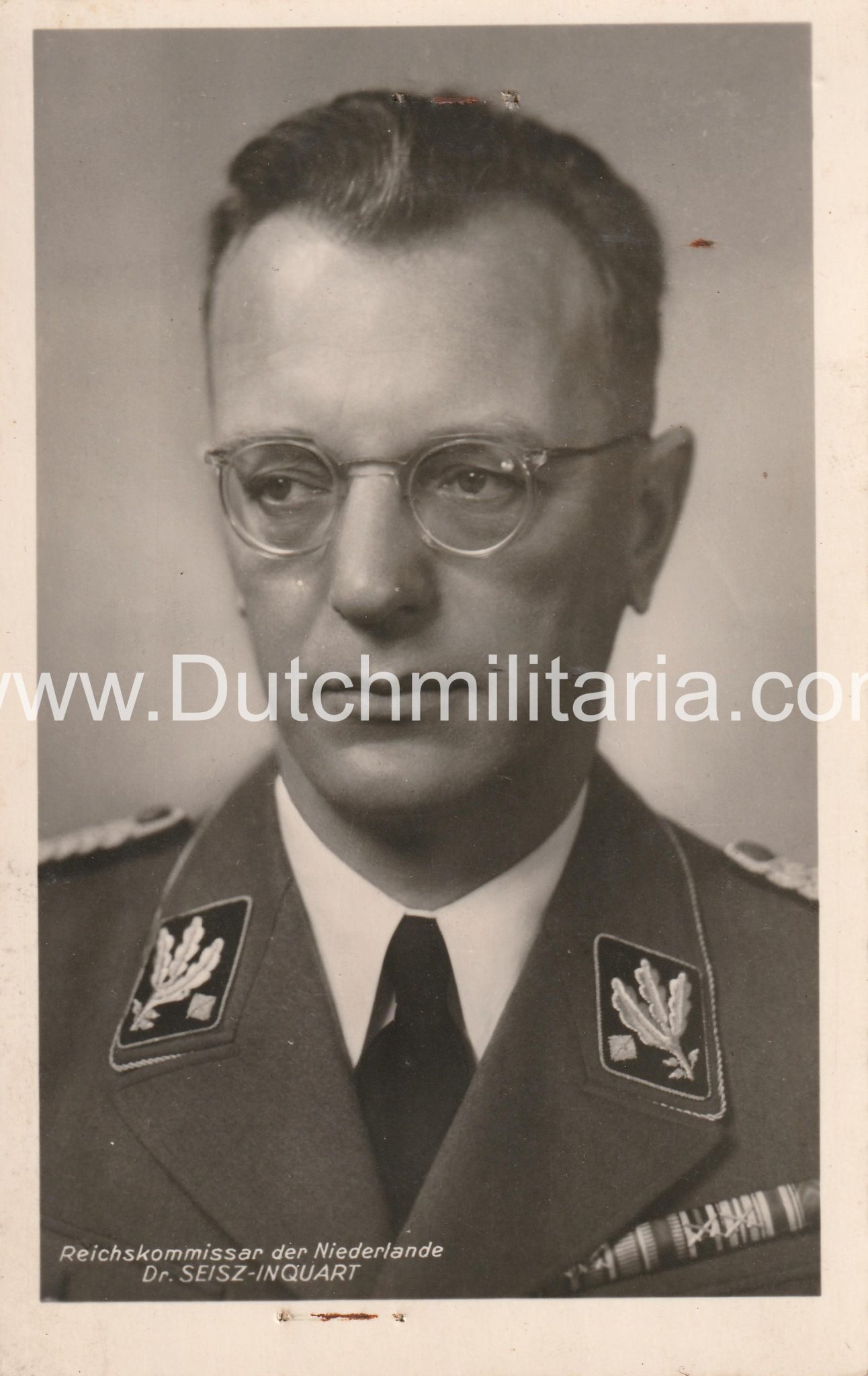 (Postcard) SS-Obergruppenführer M.d.R. Arthur Seyss Inquart SS business card + postcard - VERY RARE