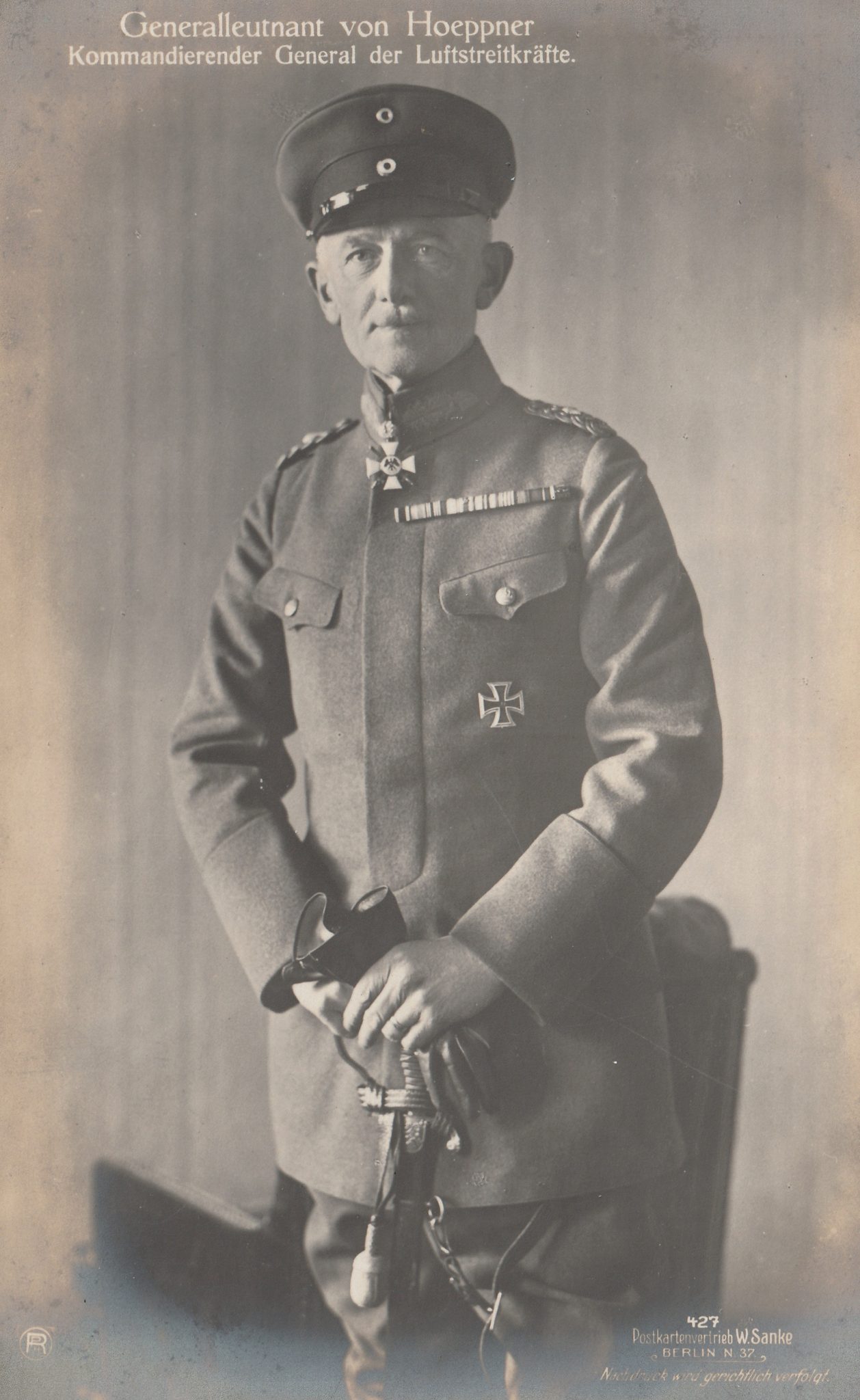 (Postcard) Sanke #427 Generalleutnant von Hoeppner Kommandierender General der Luftstreitkäfte