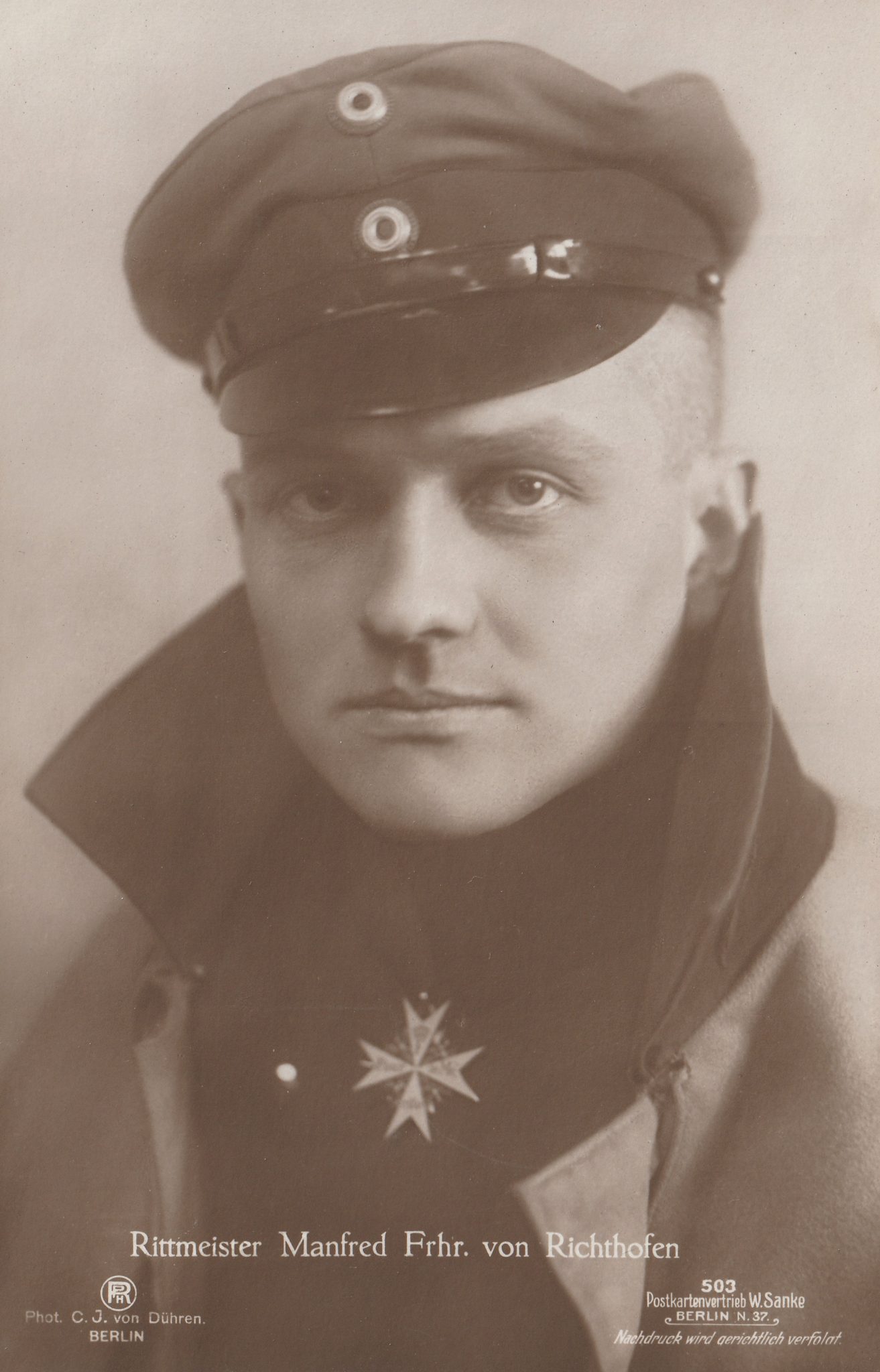 (Postcard) Sanke #503 Rittmeister Manfred Frhr. von Richthofen
