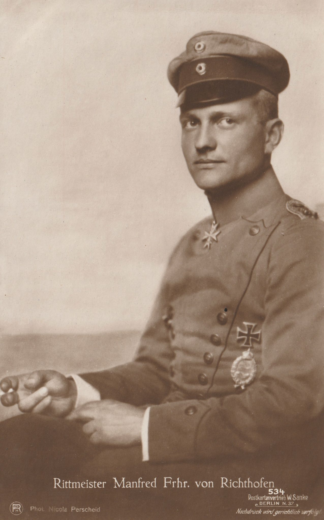 (Postcard) Sanke #534 Rittmesiter Manfred Frhr. von Richthofen