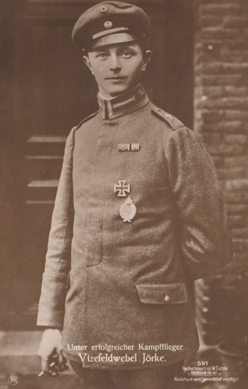 (Postcard) Sanke #591 Unser erfolgreicher Kampffieger Vizefeldwebel Jörke