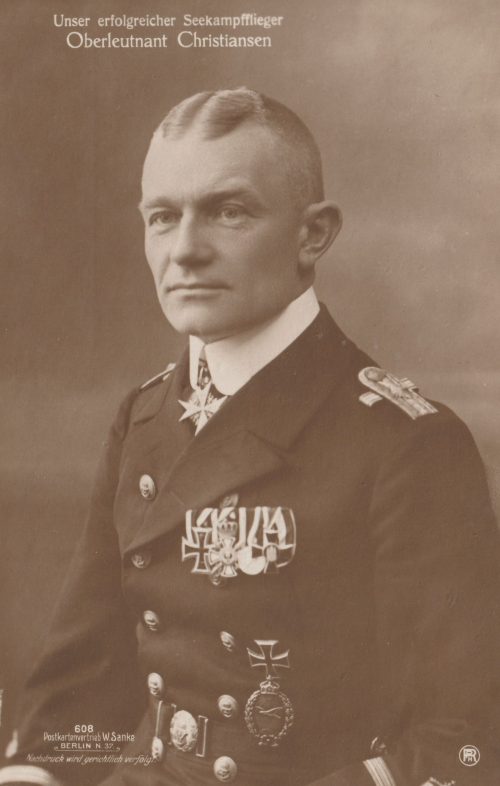 (Postcard) Sanke #608 Unser erfolfreicher Seekampfflieger Oberleutnant Christiansen
