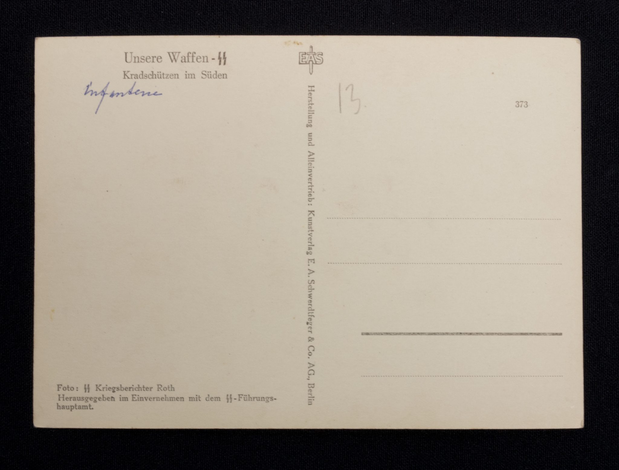 (Postcard) Waffen-SS Kradschützen im Süden (1)