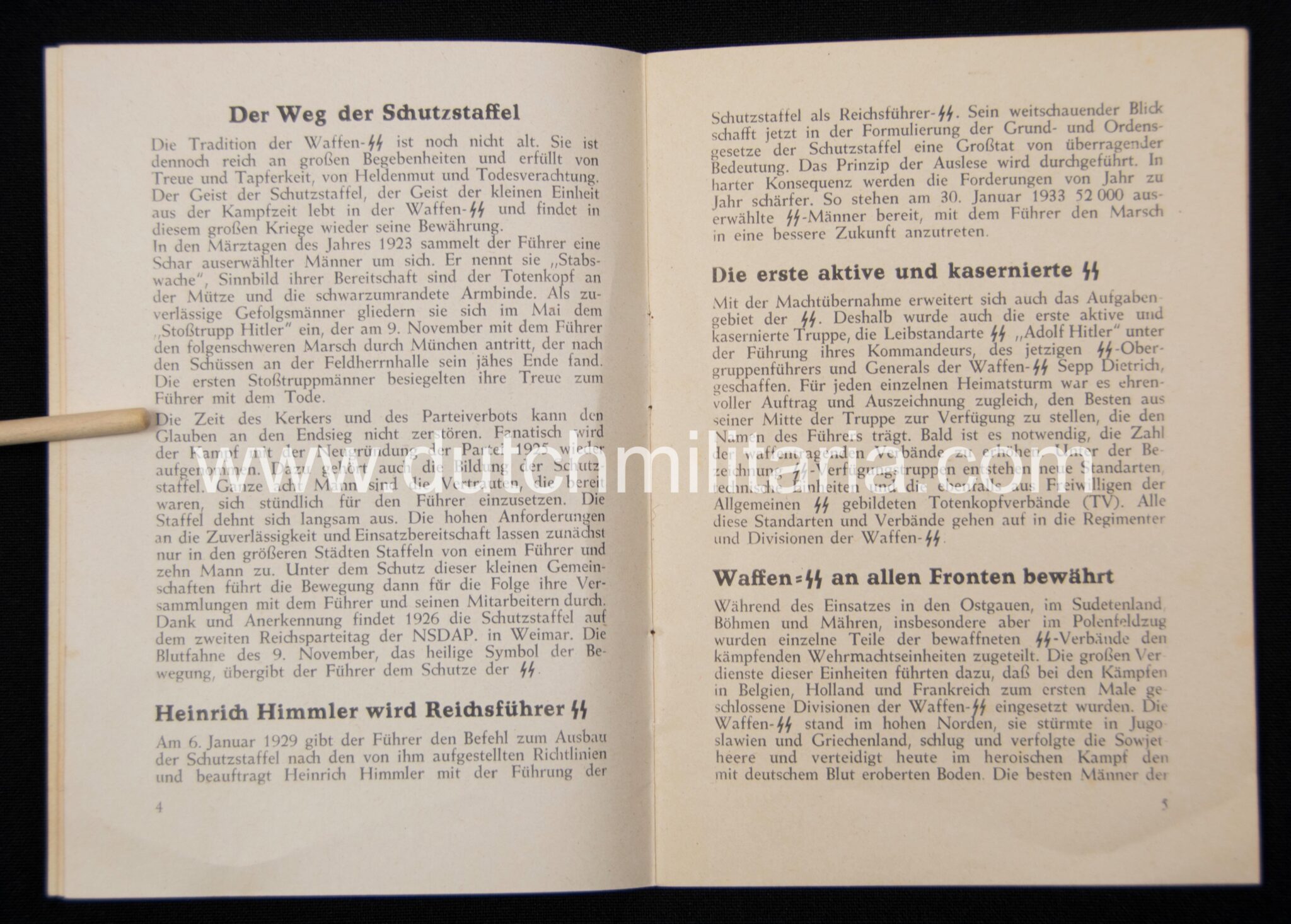 (Brochure SS) Die Waffen-SS ruft (1950) - extremely rare.j