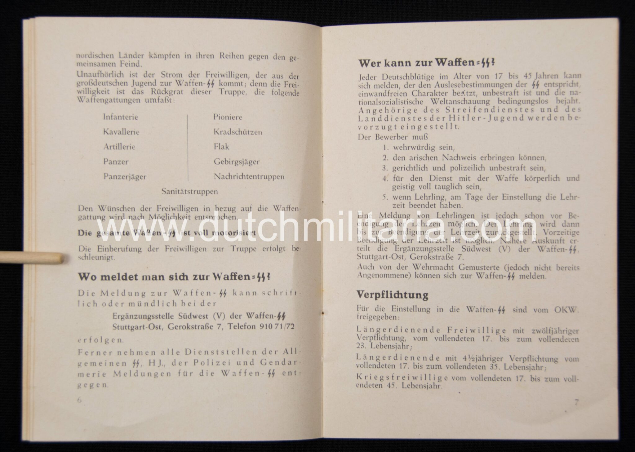 (Brochure SS) Die Waffen-SS ruft (1950) - extremely rare.j