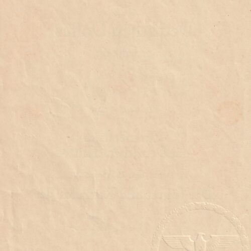 (Citation Urkunde) Die erste Stufe des Ehrenkreuzes der deutschen Mutter MutterkreuzMotherscross (1939)