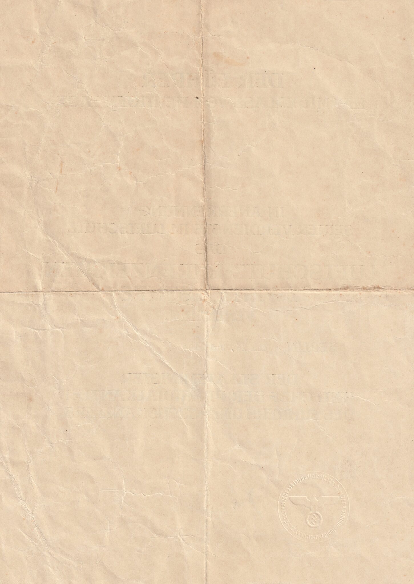 (Citation Urkunde) Luftschutz Ehrenzeichen Zweiter Stufe (1943)