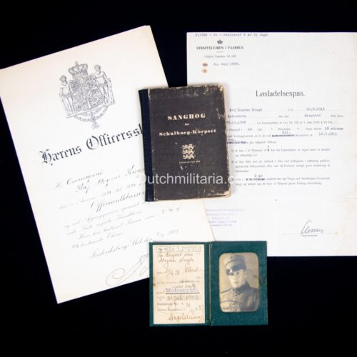 (Denmark) SS Schalburgkorps Songbook + paperwork grouping - VERY RARE