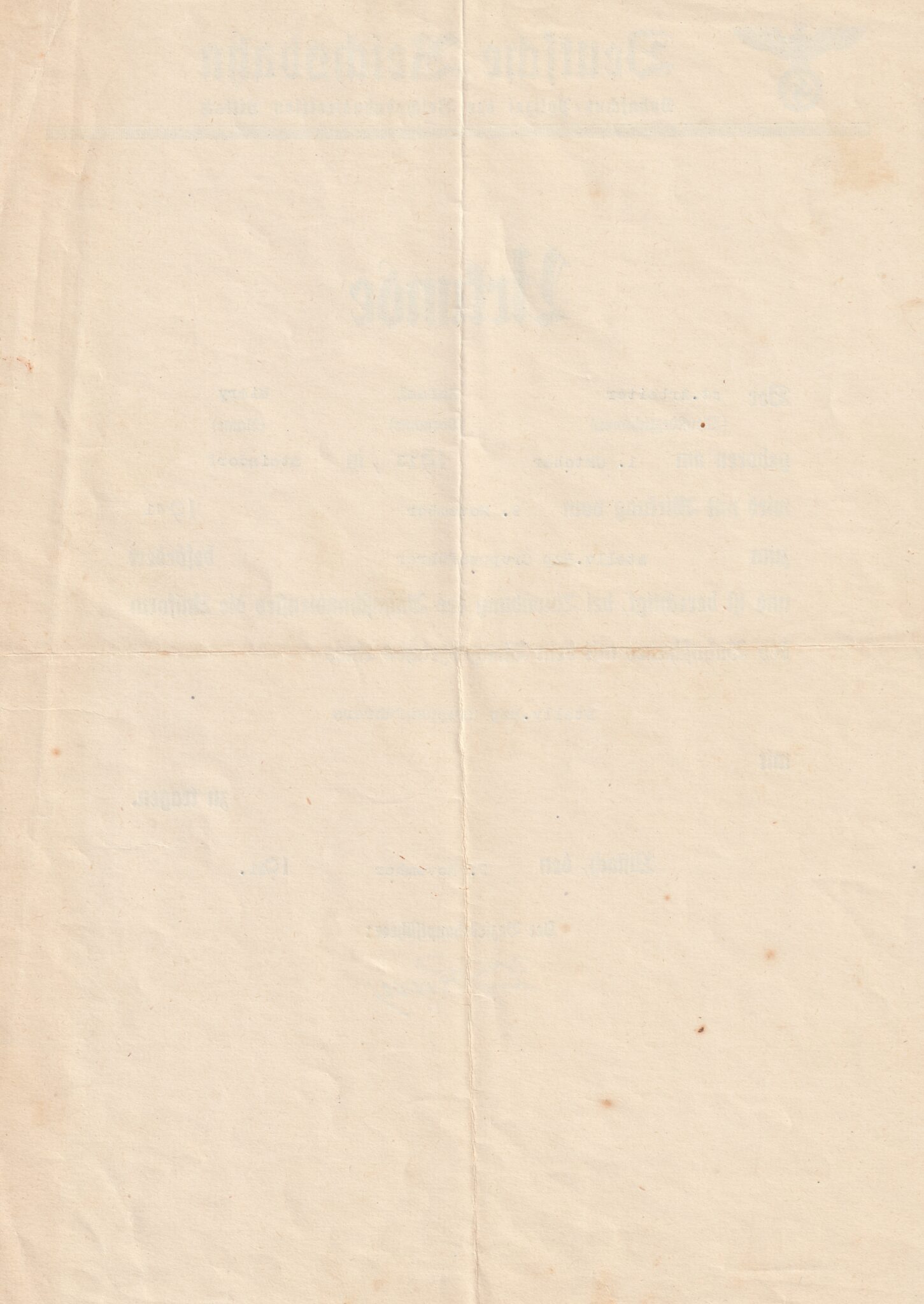 Deutsche Reichsbahn Urkunde (1941)