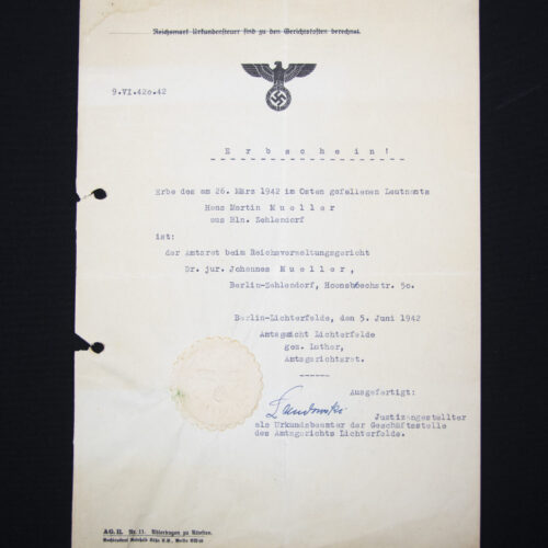 (Document) Erbschein! (1942)