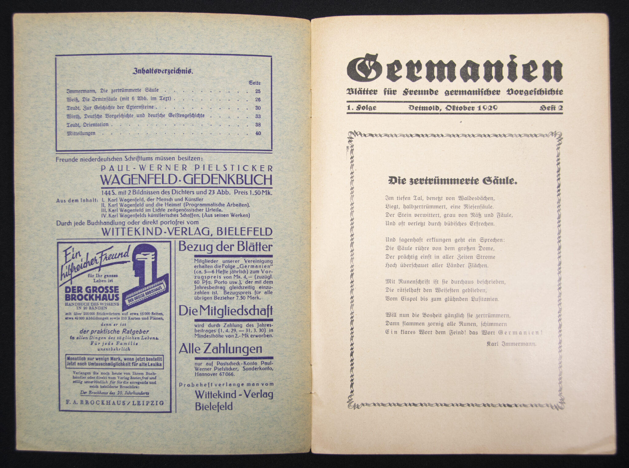 (Magazine) Germanien 1. Jahrgang - Folge 2 (1929)