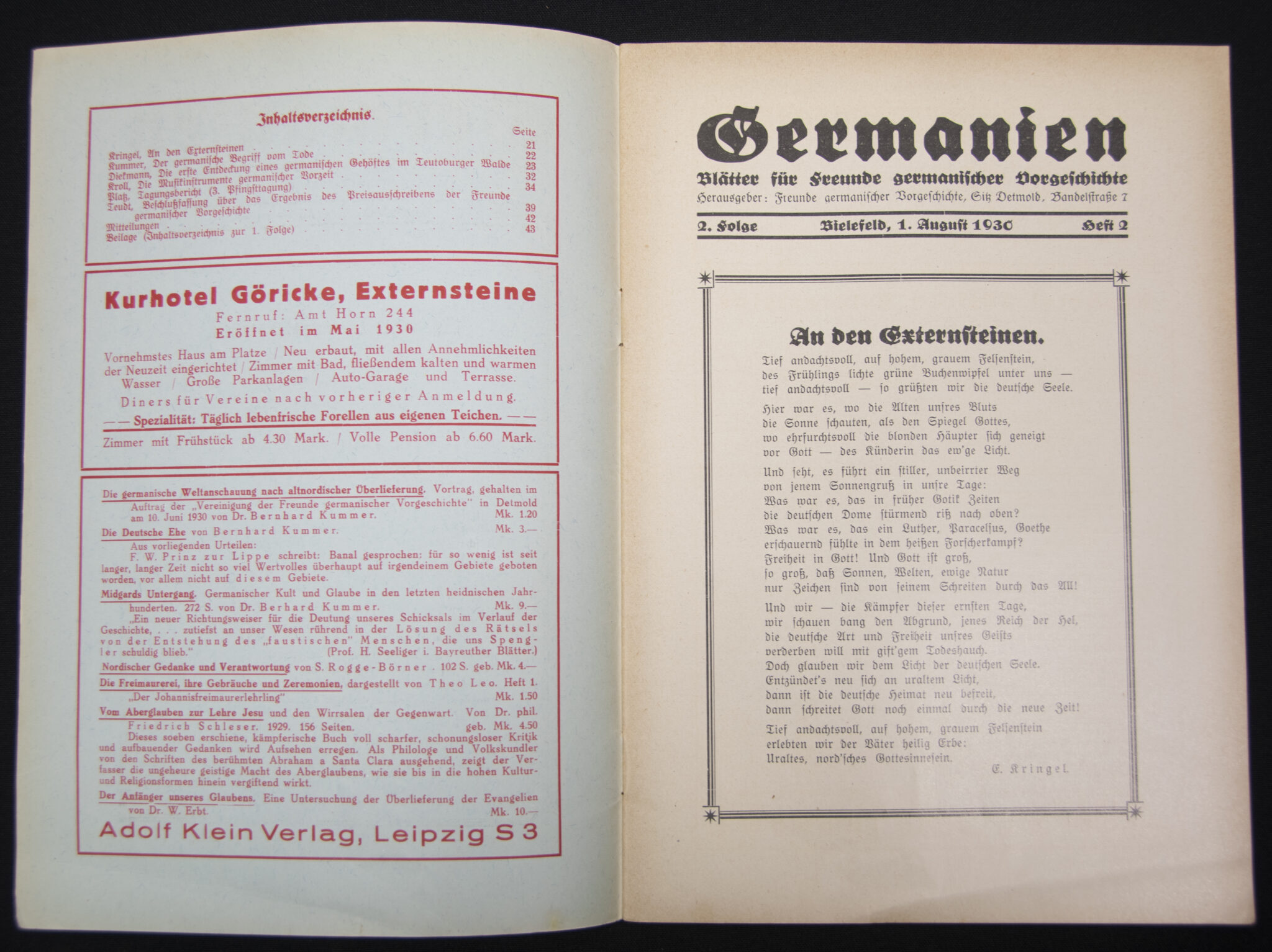 (Magazine) Germanien 2. Jahrgang - Folge 2. Heft 2 (1930)