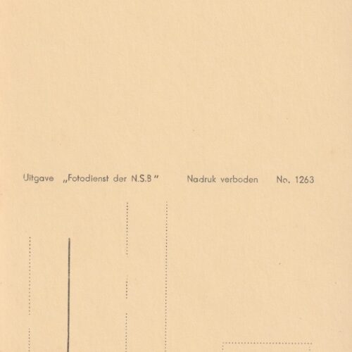 (Postcard) Anton Mussert - Leader of the NSB