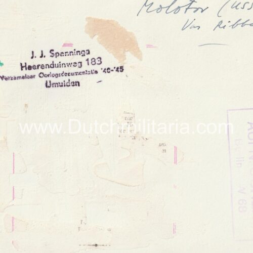 (Pressphoto) Russian foreign minister Vyacheslav Molotov + german forign miniater Joachim von Ribbentrop on the trainstation in Berlin (1940)