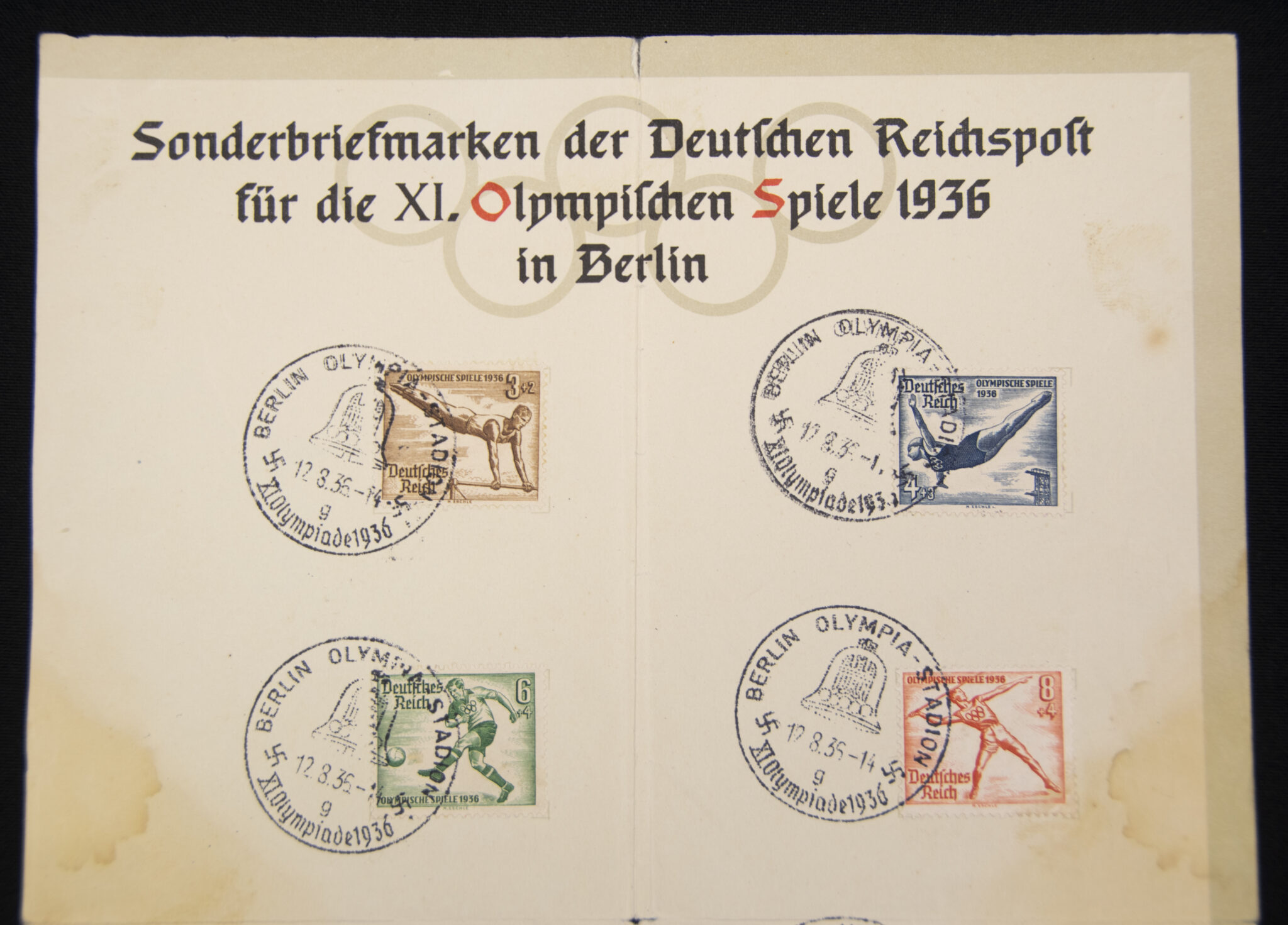 (Stamps) Sondermarken der Deutschen reichspost für die XI Olympischen Spiele 1936 in Berlin