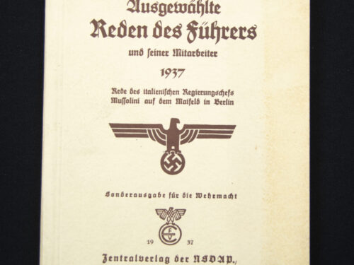 (Brochure) Ausgeählte Reden des Führers an seine Mittarbeiter (1937)