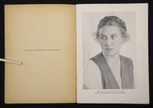 (Brochure) Gertud Scholz-Klink Aufbau des deutschen Frauenarbeitsdienstes (