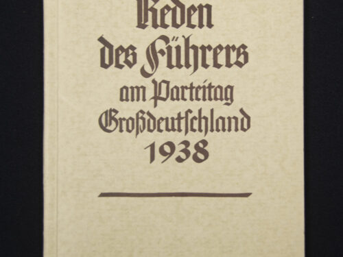 (Brochure) Reden des Führers am Reichsparteitag Grossdeutschland (1938)