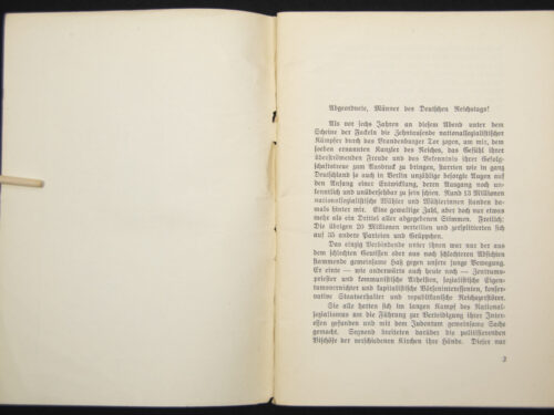 (Brochure) Reden des Führers vor dem 12. Grossdeutschen Reichstag am 30. Januar 1939