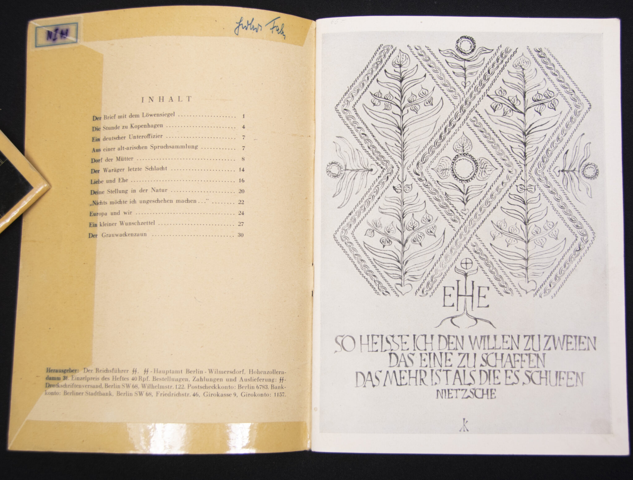 (Brochure) SS Leitheft 9. Jahrgang - Heft 8 + Heft 9 (1943)