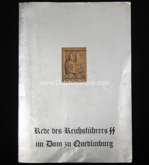 (Brochure SS) Rede des Reichsführers-SS im Dom zu Quedlinburg am 2. Juli 1936 - Rare!