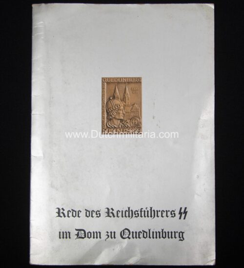 (Brochure SS) Rede des Reichsführers-SS im Dom zu Quedlinburg am 2. Juli 1936 - Rare!