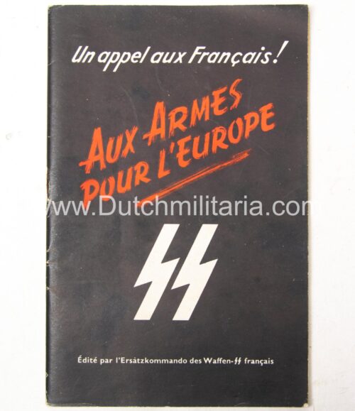 Brochure-Waffen-SS-Un-appel-aux-Francais-Aux-Armes-pour-LEurope.-Edite-par-lErsatzkommando-des-Waffen-SS-francais-extremely-rare-1