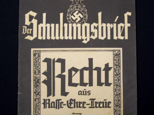 (Magazine) Der Schulungsbrief - Recht aus Rasse-Ehre-Treue VI Jahrgang Folge 5.(1939)