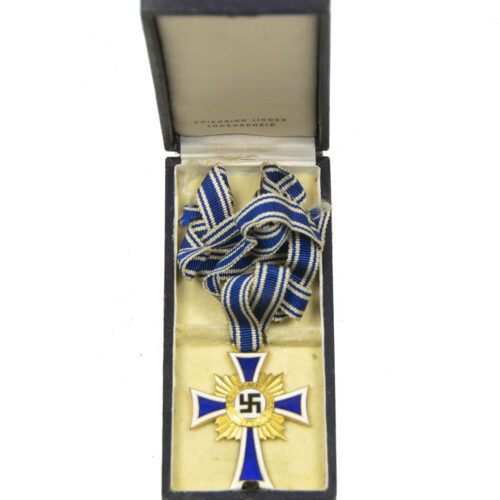 Mutterkreuz gold + etui (Maker Friedrich Linden Lüdenscheid)
