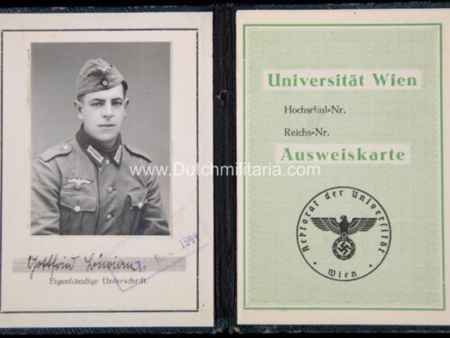 (Pass) Universität Wien Ausweiskarte 1944 - rare