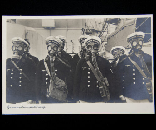 (Postcard) Gasmaskenmusterung