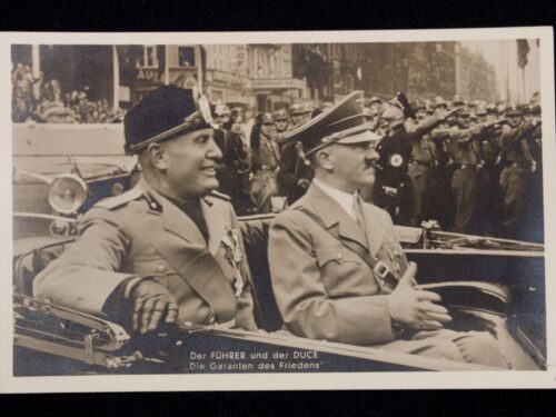 (Postcard) Hitler - Mussolini - Der Führer und der DUCE Die Garanten des Friedens