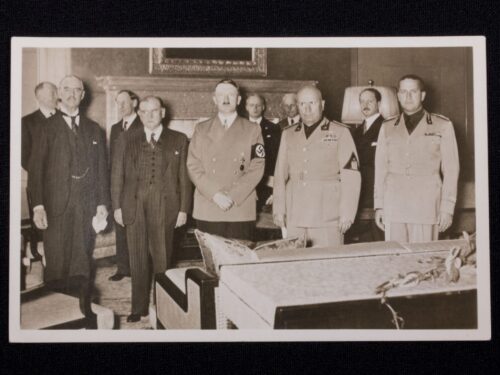 (Postcard) Hitler - Mussolini Welthistorische Viermächte-Konfer4enz in München 29.9.38