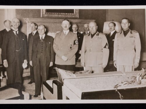 (Postcard) Hitler - Mussolini Welthistorische Viermächte-Konfer4enz in München 29.9.38