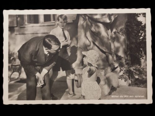 (Postcard) Hitler - Willst du mit mir speielen