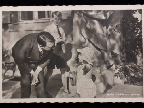 (Postcard) Hitler - Willst du mit mir speielen