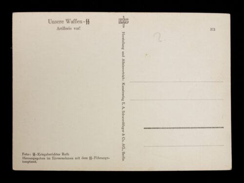 (Postcard) - Kurt Meyer - Unsere Waffen-SS Artillerie Vor!