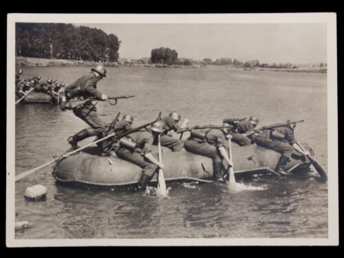 (Postcard) - Unsere Waffen-SS Mit Flosssäcken über den Fluss