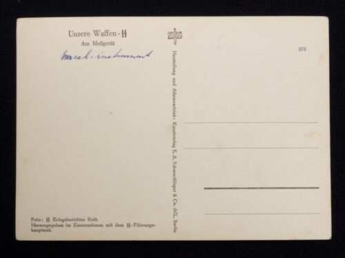 (Postcard) Waffen-SS Am Messgerät