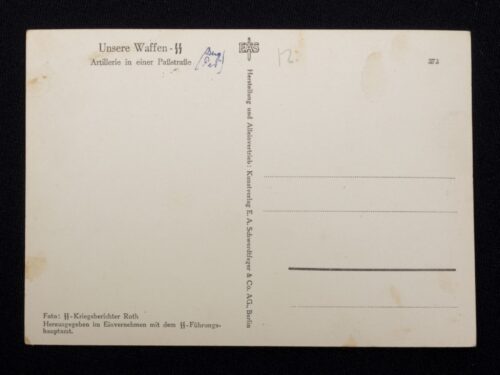 (Postcard) Waffen-SS Artillerie in einer Passstrasse