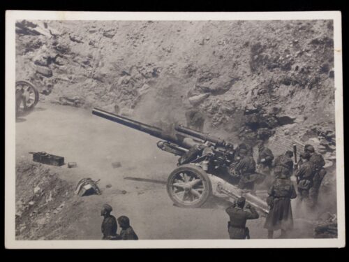(Postcard) Waffen-SS Artillerie in einer Passstrasse
